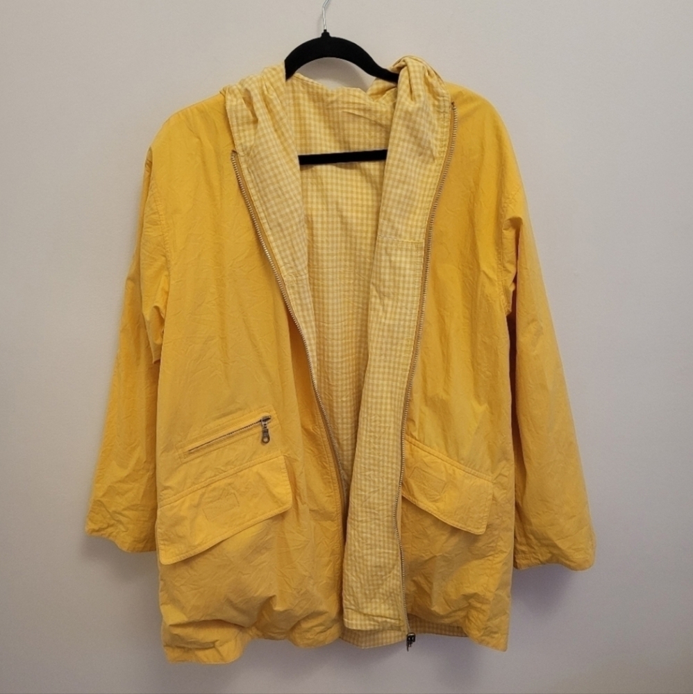 Vintage Steilmann Reversible Yellow & Gingham Lightweight Jacket